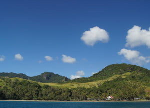 Remote yet picturesque coastal villages such as Nauouo in Fiji are subsistence societies that live mainly off the land by farming and fishing, but now require more income. Photo by Amy West.